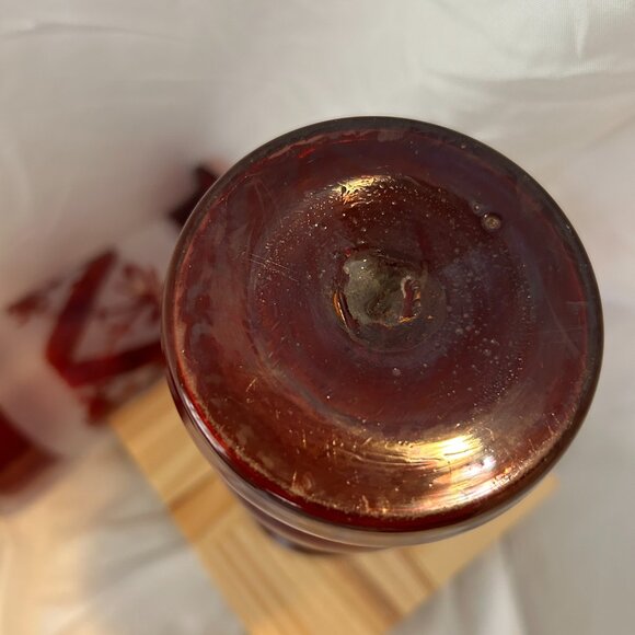 Czech Red Glass Vases - Picture 3 of 9